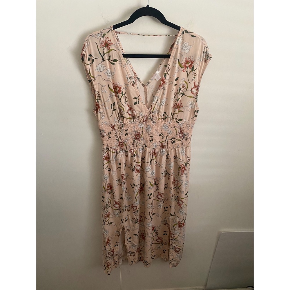 Xhilaration Pink Floral Midi Dress